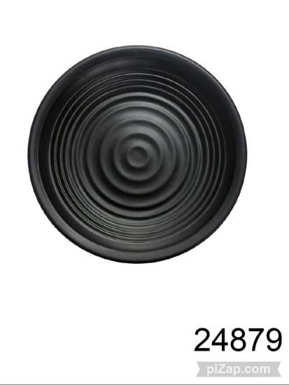 Imagen de BANDEJA MELAMINA REDONDA NEGRA 26CM 3.26